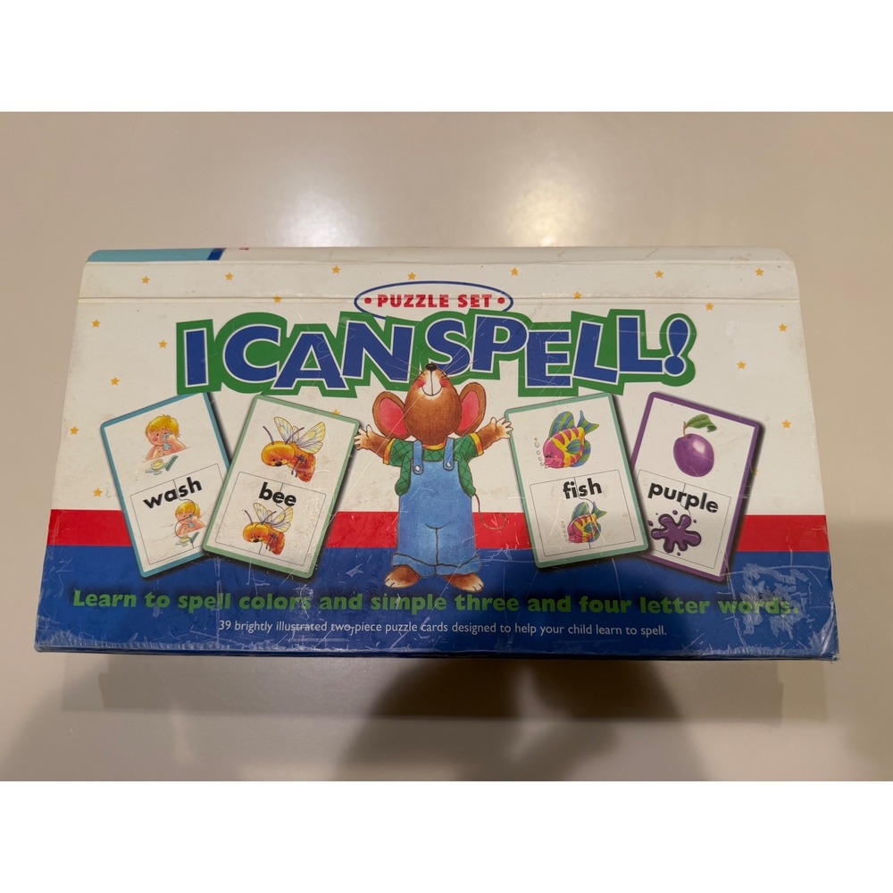 Spicebox I Can Spell Educational Puzzle Set Kids Learning 3 & 4 Letter Words